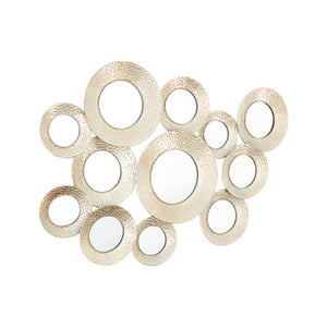 Marcia Hammered Silver Wall Mirror