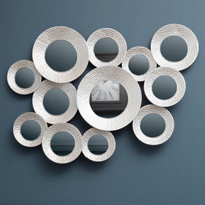 Hammered Silver Wall Mirror | Marcia