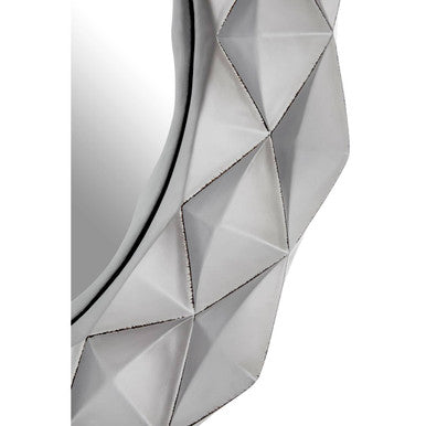 Hexa 3D Effect Light Silver Wall Mirror