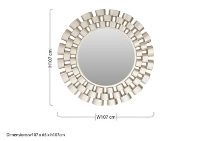 Tia Champagne Chain Design Wall Mirror