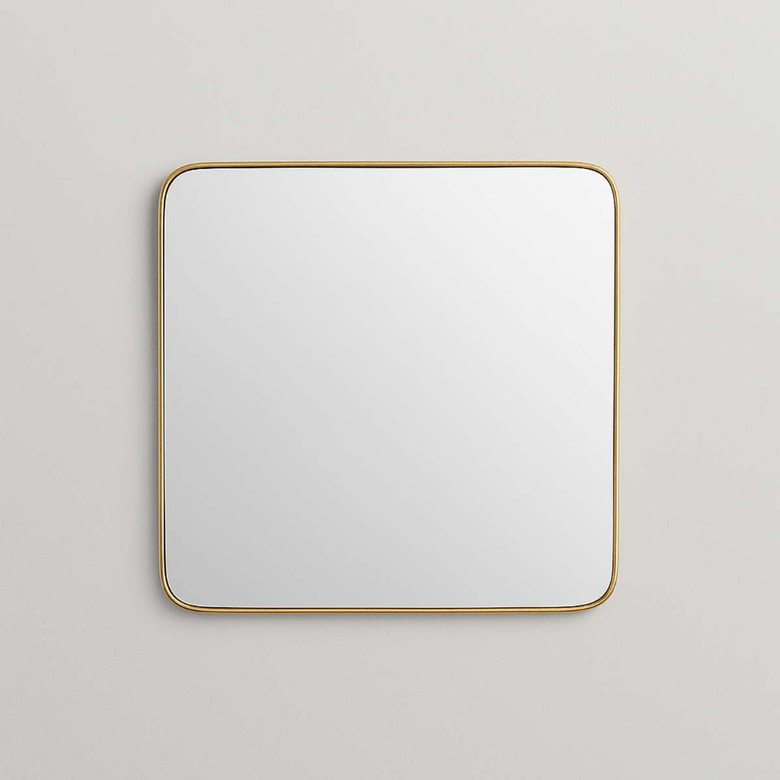 Tia Small Gold Finish Square Wall Mirror