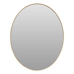 Medium Gold Finish Oval Wall Mirror | Helen