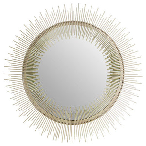 Spoke Pewter Finish Wall Mirror | Templar