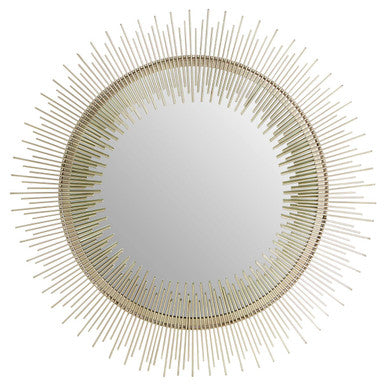 Spoke Pewter Finish Wall Mirror | Templar