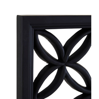 Indus Square Black Lattice Frame Wall Mirror