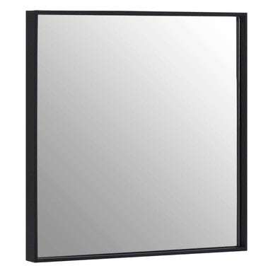 Loretta Matte Black Small Square Wall Mirror