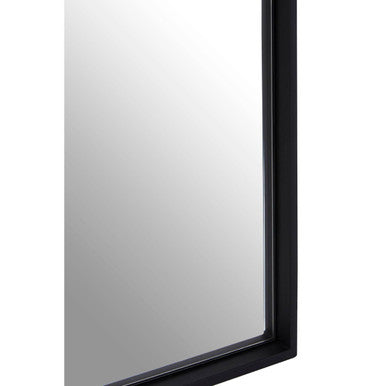 Loretta Matte Black Small Square Wall Mirror