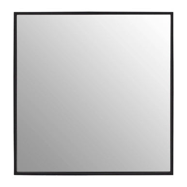 Rectangular mirror with a black frame on a white background