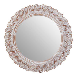 Antique Grey Acanthus Leaf Wall Mirror | Plume