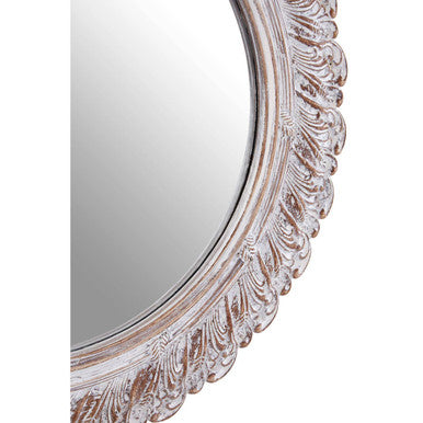 Plume Antique Grey Acanthus Leaf Wall Mirror