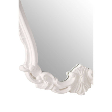 Locatelli Antique White Rose Crest Wall Mirror