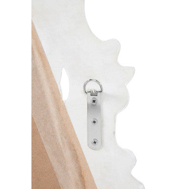 Locatelli Antique White Rose Crest Wall Mirror