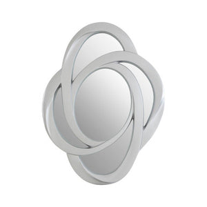 Silver Finish Elliptical Design Wall Mirror | Opus