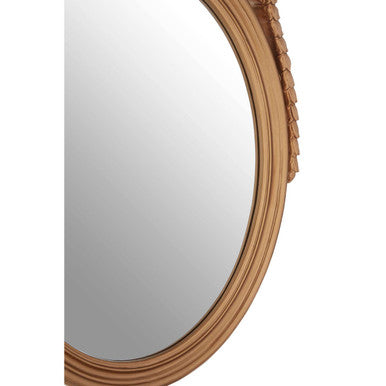 Le Marais Gold Finish Oval Acanthus Leaf Wall Mirror