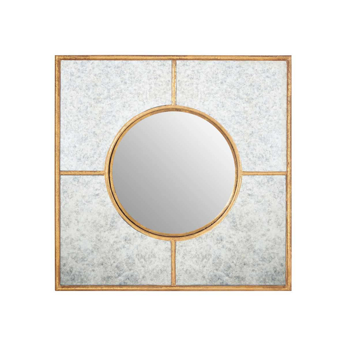Zariah Gold Finish Art Deco Wall Mirror