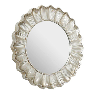 Adelere Champagne Finish Scallop Wall Mirror