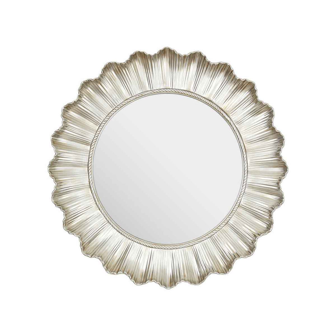 Adelere Champagne Finish Scallop Wall Mirror