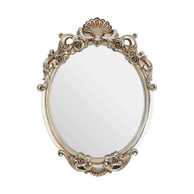 Adelere Champagne Finish Rose And Clam Wall Mirror