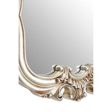 Adelere Champagne Finish Rose Crest Wall Mirror