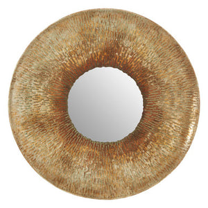 Gold Large Textured Wall Mirror | Faiza