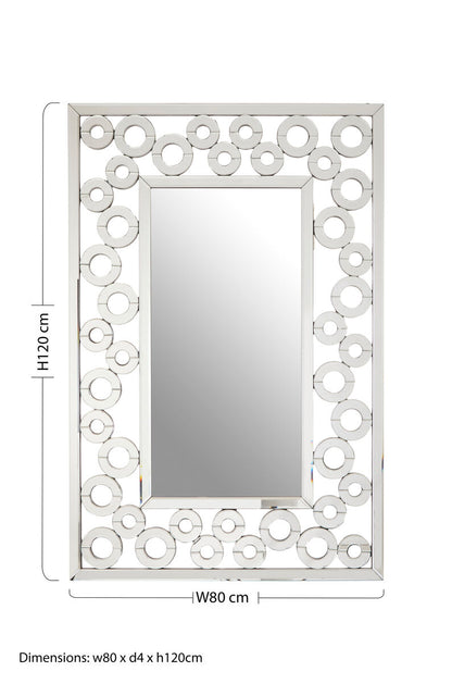 Puzzle Wall Mirror With Scrolled Frame