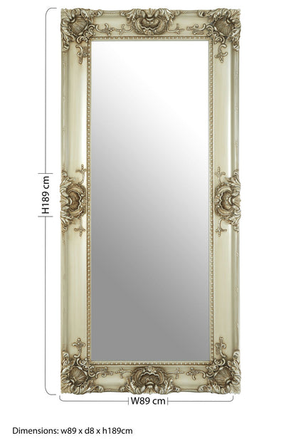 Cara Ornate Silver Frame Wall Mirror