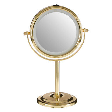 Cassini Gold Finish Iron Led Table Mirror