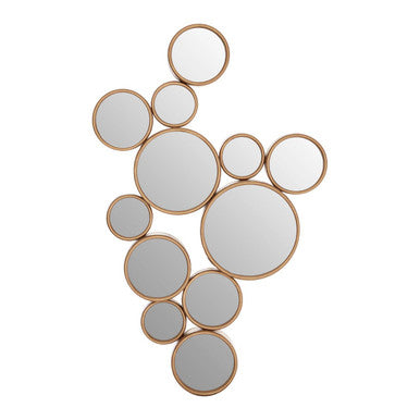 Persephone Gold Multi Circles Wall Mirror