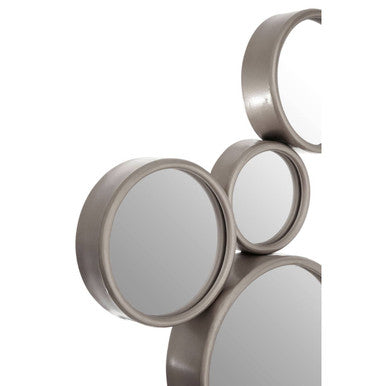 Persephone Silver Multi Circles Wall Mirror