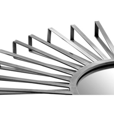 Farran Silver Finish Sun Wall Mirror
