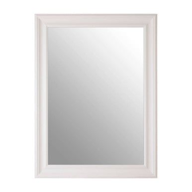 White framed mirror on a white background
