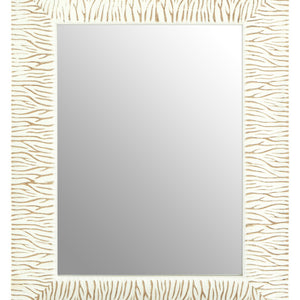 Antique White And Brush Gold Wall Mirror | Zelma