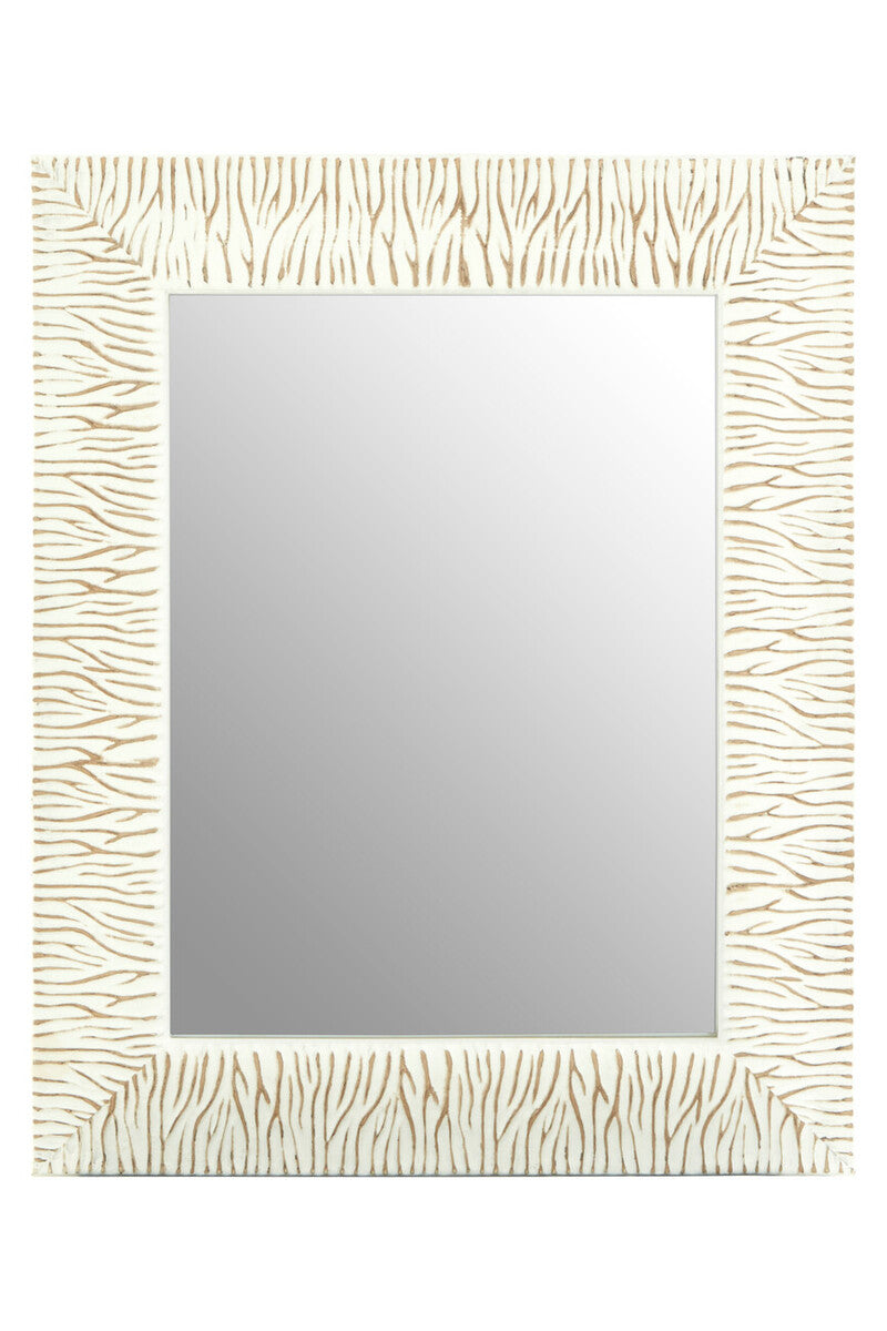 Zelma Antique White And Brush Gold Wall Mirror