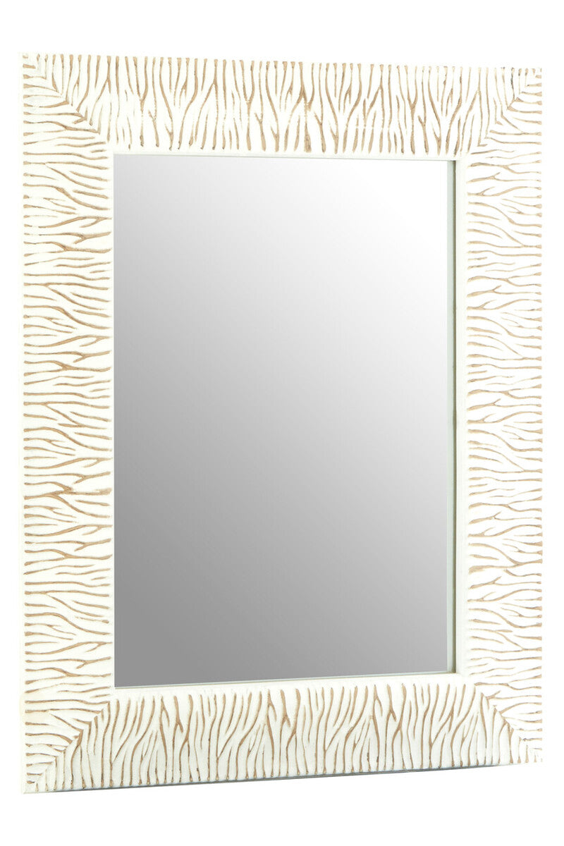 Zelma Antique White And Brush Gold Wall Mirror