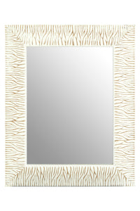 Antique White And Brush Gold Wall Mirror | Zelma