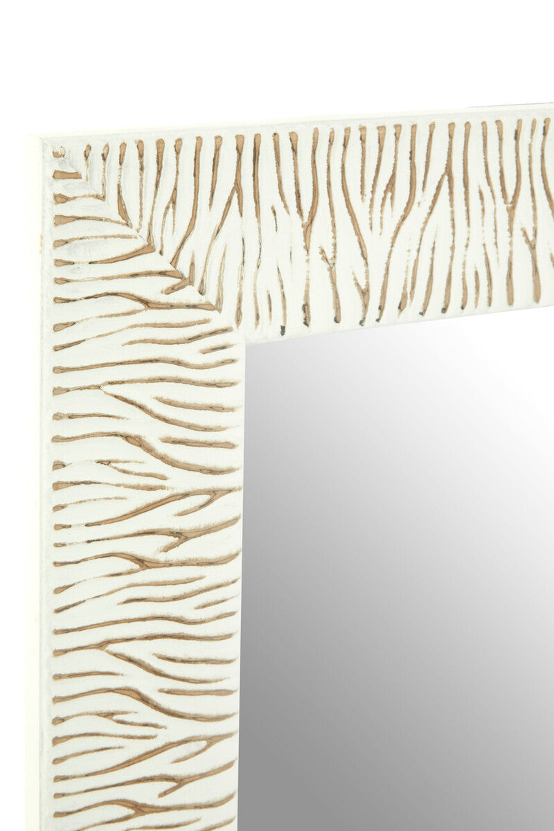 Zelma Antique White And Brush Gold Wall Mirror - Image 3