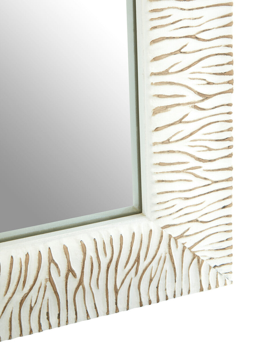 Zelma Antique White And Brush Gold Wall Mirror - Image 4