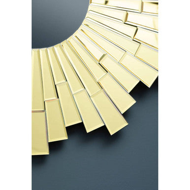 Glitzy Small Circular Wall Mirror