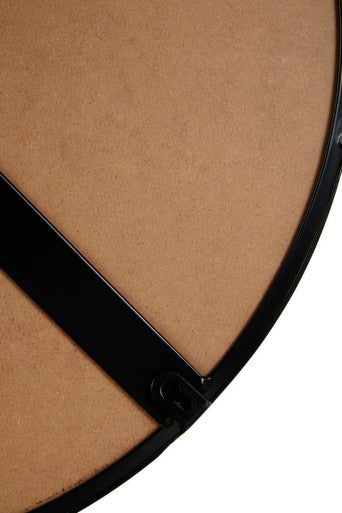 Cindy Medium Matte Black Finish Wall Mirror