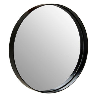 Cindy Small Matte Black Finish Wall Mirror