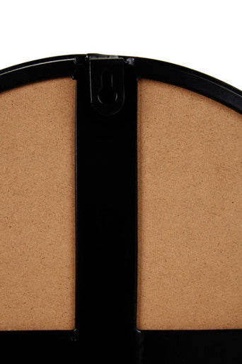 Cindy Small Matte Black Finish Wall Mirror