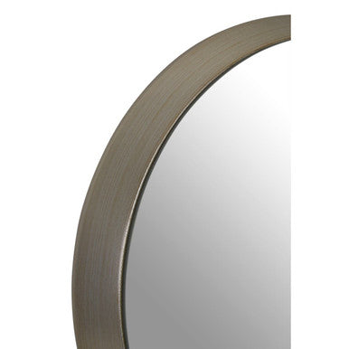 Athena Small Round Wall Mirror With Silver Frame