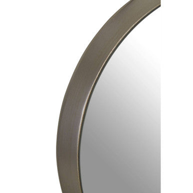 Athena Medium Round Silver Wall Mirror