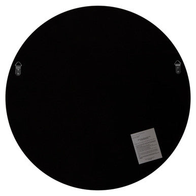 Athena Large Round Wall Mirror With Silver Frame