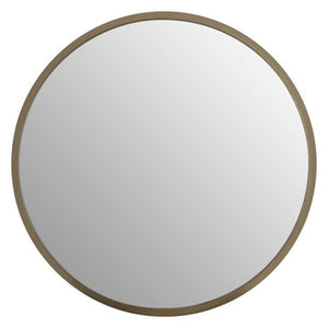 Athena Large Round Wall Mirror With Silver Frame