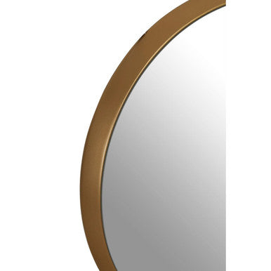 Athena Large Round Wall Mirror With Gold Frame
