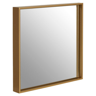Ando Small Square Gold Finish Wall Mirror