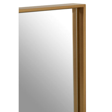 Ando Small Square Gold Finish Wall Mirror