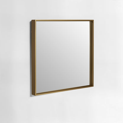 Ando Medium Square Gold Finish Wall Mirror