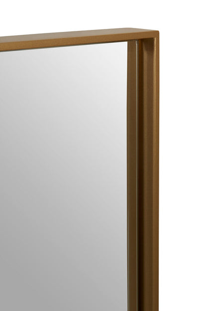 Ando Large Square Gold Finish Wall Mirror